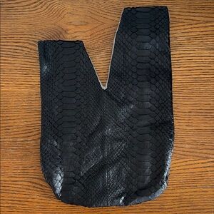 Archipelago Black Snakeskin Clutch